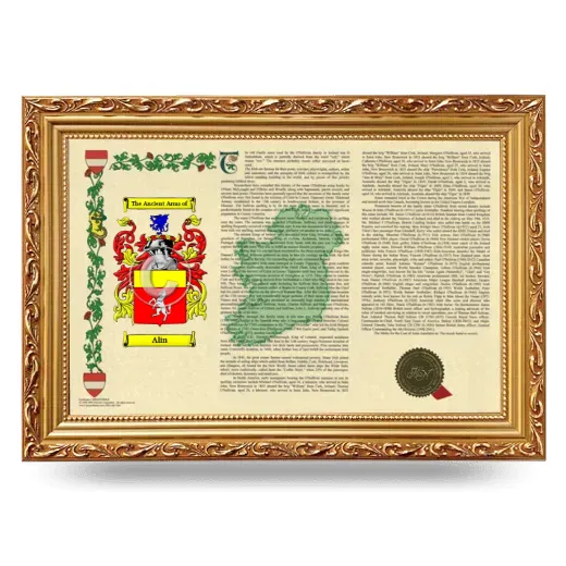 Alin Armorial Landscape Framed - Gold