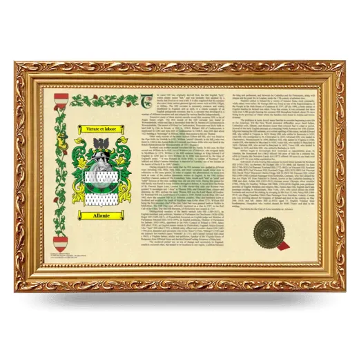 Allanie Armorial Landscape Framed - Gold