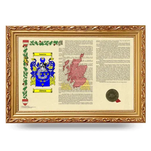 Alstum Armorial Landscape Framed - Gold