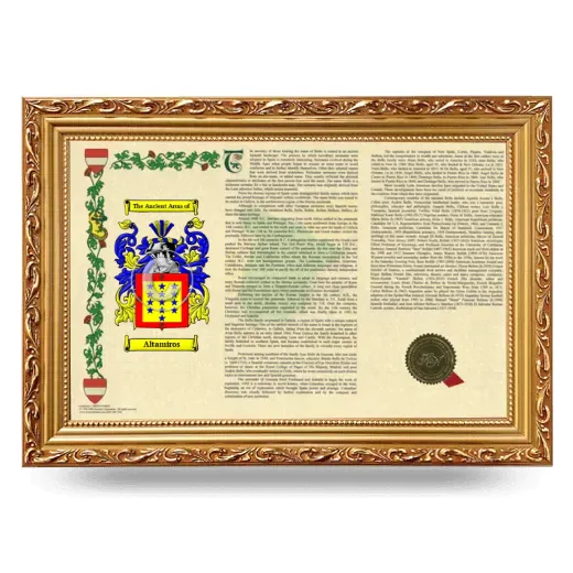 Altamiros Armorial Landscape Framed - Gold