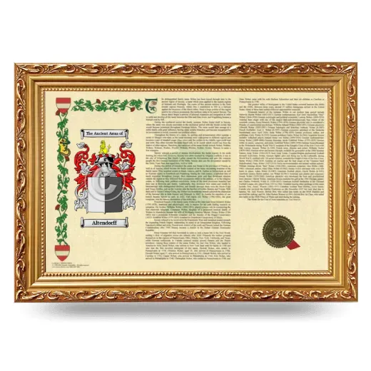 Altendorff Armorial Landscape Framed - Gold