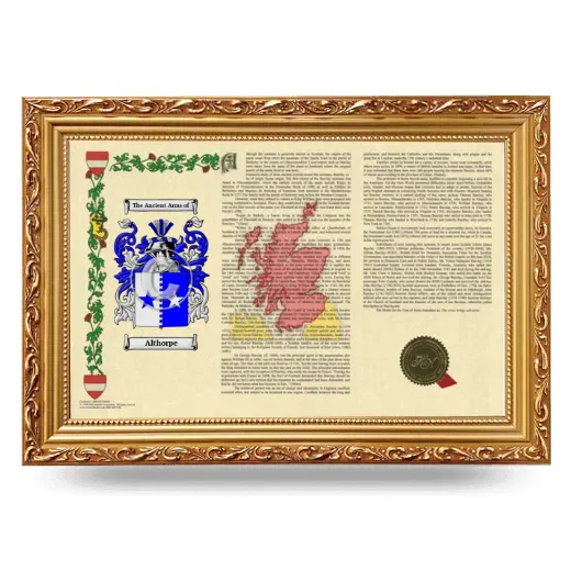 Althorpe Armorial Landscape Framed - Gold