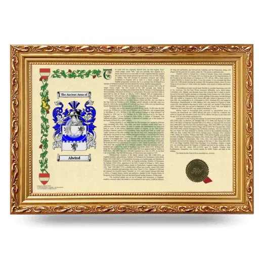 Alwind Armorial Landscape Framed - Gold