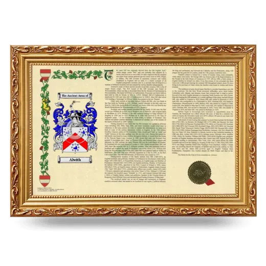 Alwith Armorial Landscape Framed - Gold