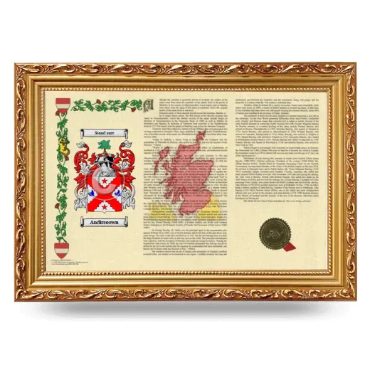 Andirsoown Armorial Landscape Framed - Gold