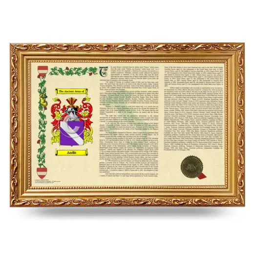 Andis Armorial Landscape Framed - Gold