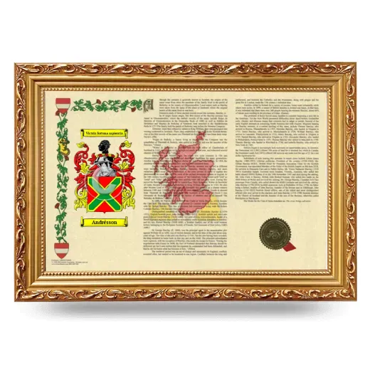 Andrésson Armorial Landscape Framed - Gold