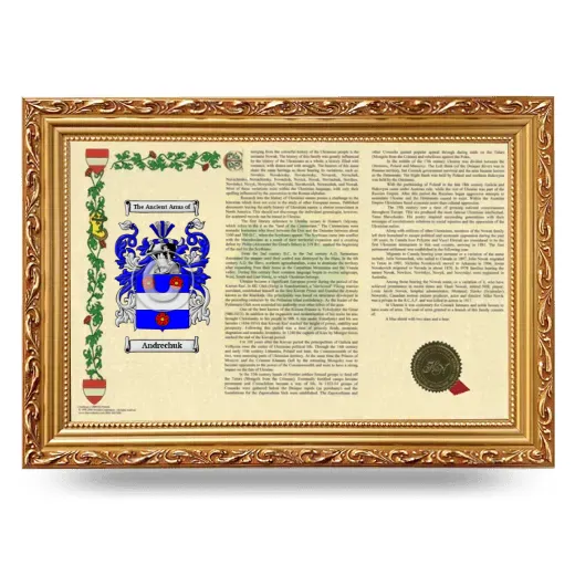 Andrechuk Armorial Landscape Framed - Gold