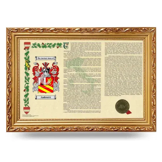 Andreutti Armorial Landscape Framed - Gold
