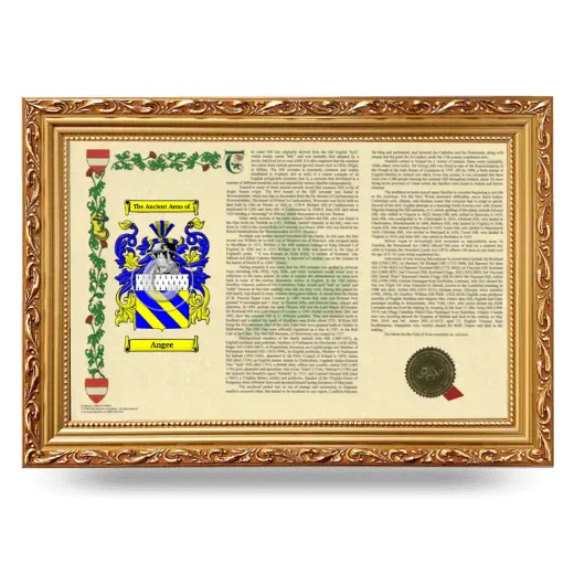 Angee Armorial Landscape Framed - Gold