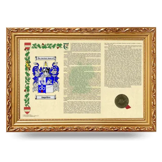 Angelico Armorial Landscape Framed - Gold