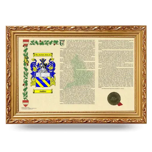 Ankley Armorial Landscape Framed - Gold