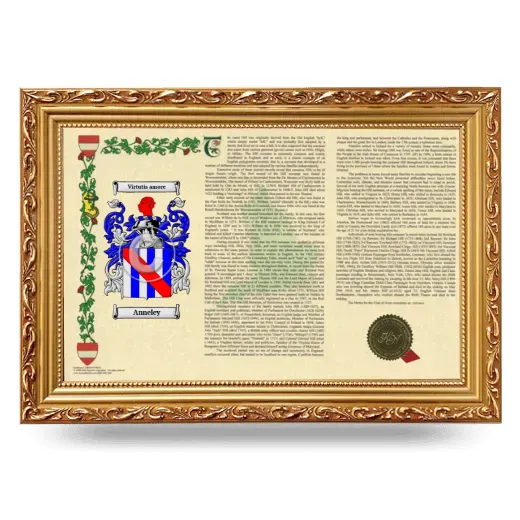 Anneley Armorial Landscape Framed - Gold
