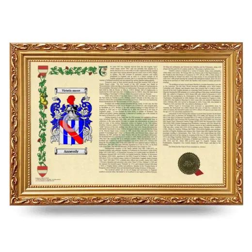 Annessly Armorial Landscape Framed - Gold