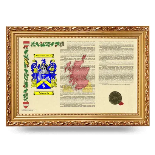 Aplegarth Armorial Landscape Framed - Gold