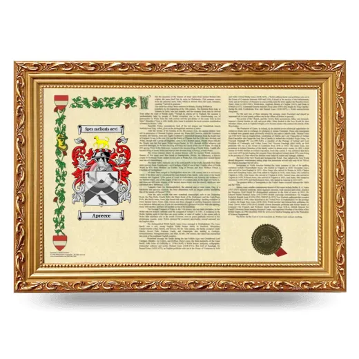 Apreece Armorial Landscape Framed - Gold