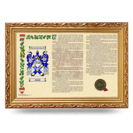Araujo Armorial Landscape Framed - Gold