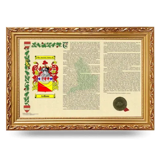 Ardham Armorial Landscape Framed - Gold