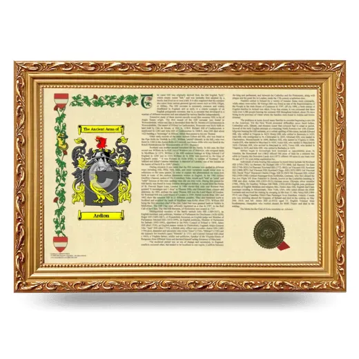 Ardion Armorial Landscape Framed - Gold