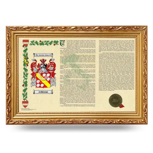 Ardizzoni Armorial Landscape Framed - Gold