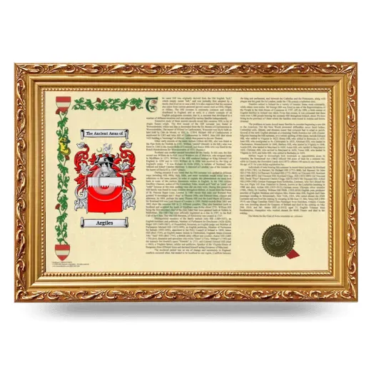 Argiles Armorial Landscape Framed - Gold