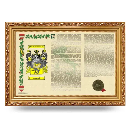 Arnaudi Armorial Landscape Framed - Gold