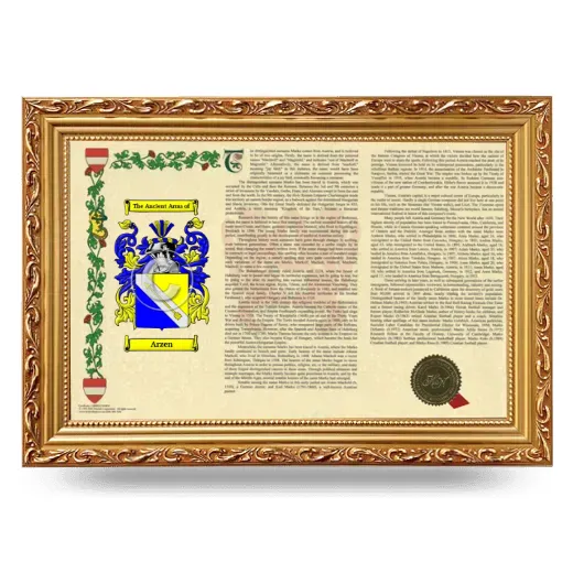 Arzen Armorial Landscape Framed - Gold