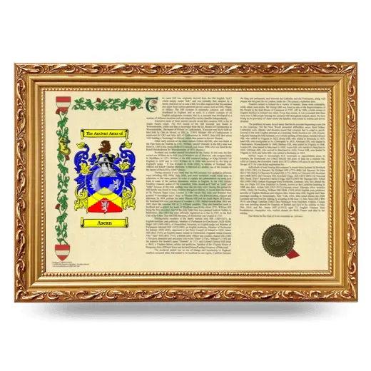 Ascan Armorial Landscape Framed - Gold