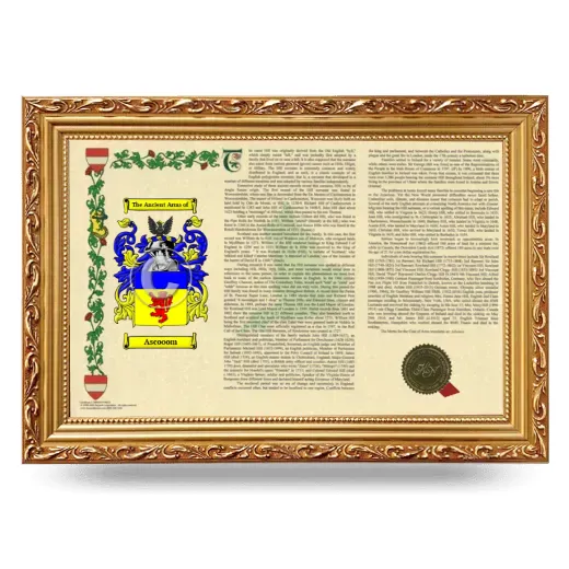 Ascooom Armorial Landscape Framed - Gold