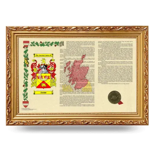 Asone Armorial Landscape Framed - Gold