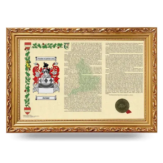 Astant Armorial Landscape Framed - Gold