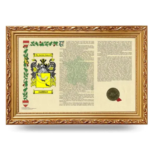 Audibbert Armorial Landscape Framed - Gold