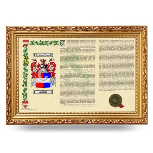 Audinis Armorial Landscape Framed - Gold