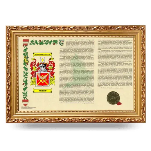 Audsley Armorial Landscape Framed - Gold