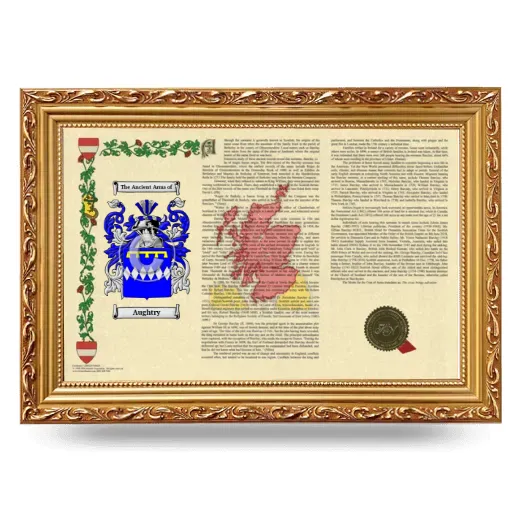Aughtry Armorial Landscape Framed - Gold