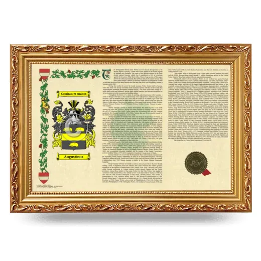 Augustinus Armorial Landscape Framed - Gold