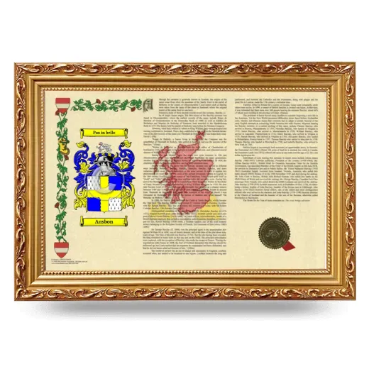 Ausbon Armorial Landscape Framed - Gold