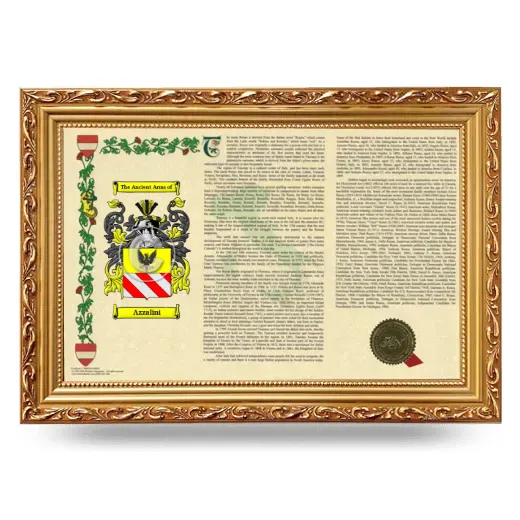 Azzalini Armorial Landscape Framed - Gold