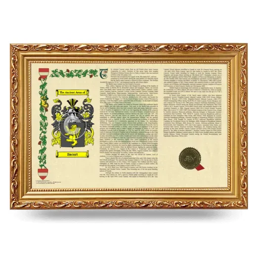 Bacart Armorial Landscape Framed - Gold