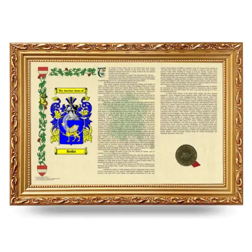 Badai Armorial Landscape Framed - Gold