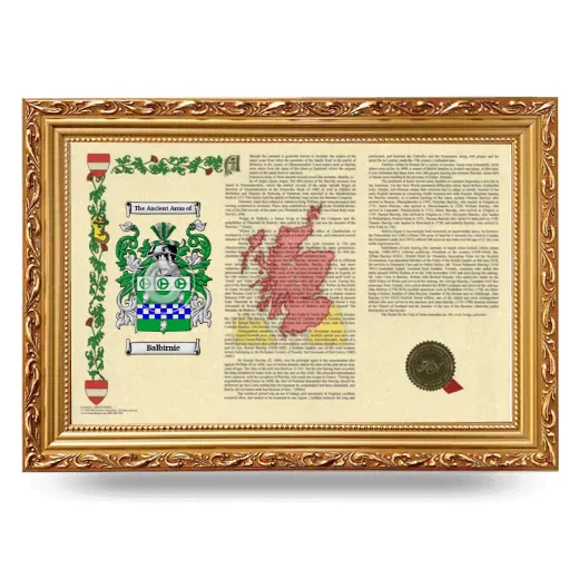 Balbirnie Armorial Landscape Framed - Gold