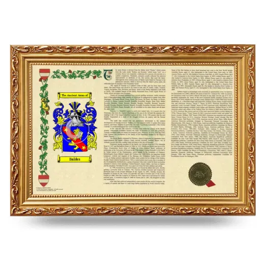 Baldes Armorial Landscape Framed - Gold