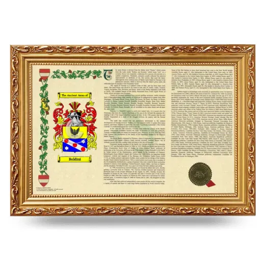 Baldini Armorial Landscape Framed - Gold