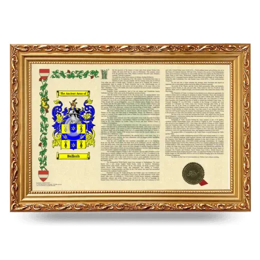 Ballash Armorial Landscape Framed - Gold