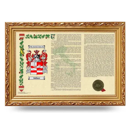 Balliani Armorial Landscape Framed - Gold