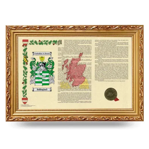 Ballinghall Armorial Landscape Framed - Gold