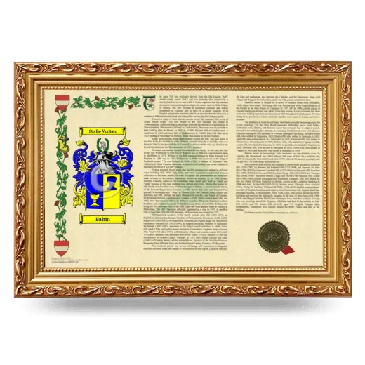Baltin Armorial Landscape Framed - Gold