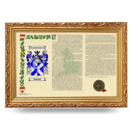 Baltrack Armorial Landscape Framed - Gold