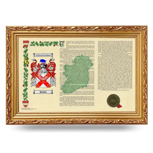 Barane Armorial Landscape Framed - Gold