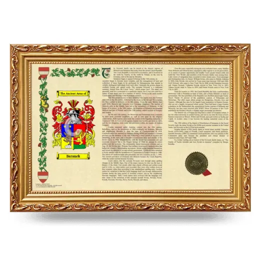 Baranek Armorial Landscape Framed - Gold